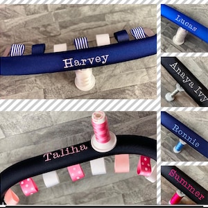 Personalised bumper bar cover with taggies