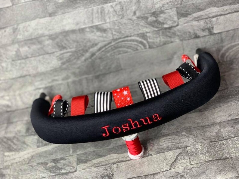 Personalised Bumper Bar Cover With Taggies Pram/stroller Etsy UK