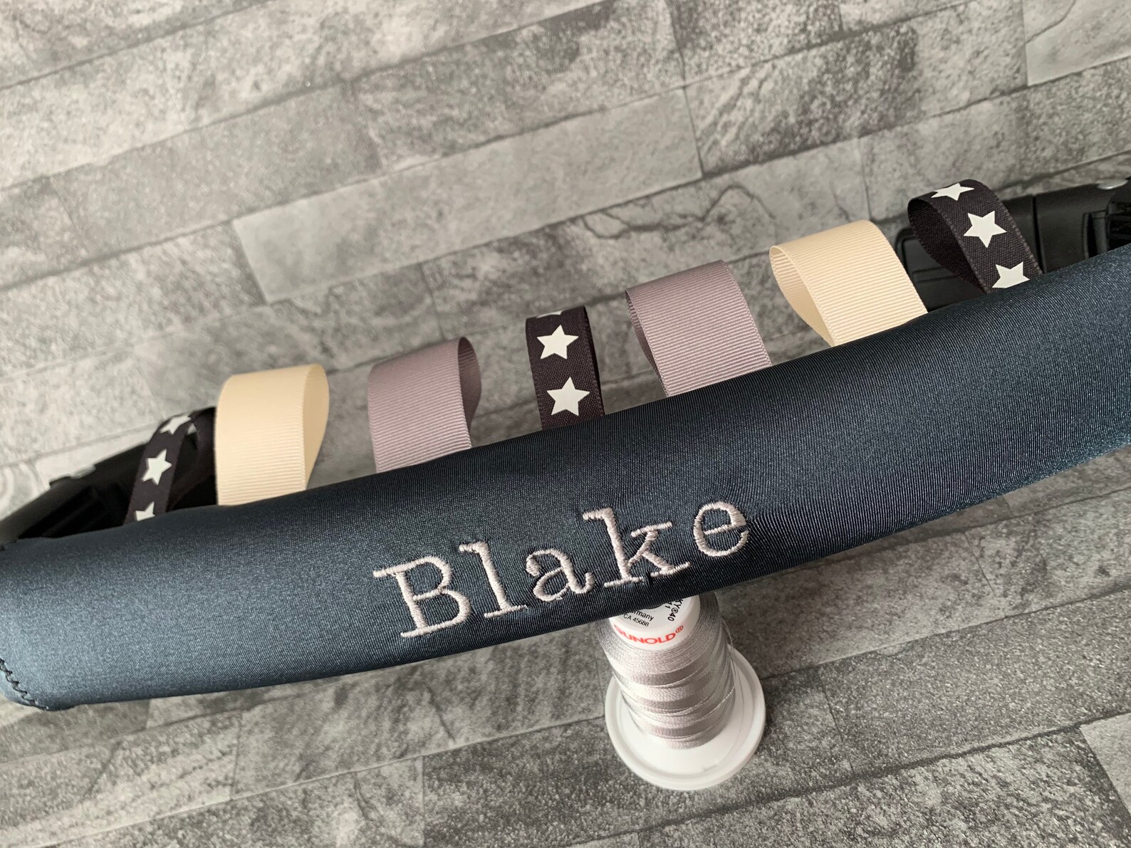 Personalised Bumper bar cover with taggies Pram/Stroller Etsy