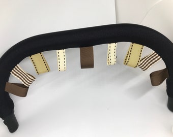 Bumper bar cover for pram stroller with taggies to fit Bugaboo ICandy silver cross my babiie etc