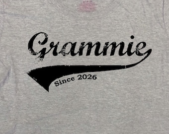 Grandma T Shirt Grandmother Shirt Mothers Day Gift New Grandma TShirt Gift For Grandmother Grammie Since Custom Year Ladies Tee - SA538