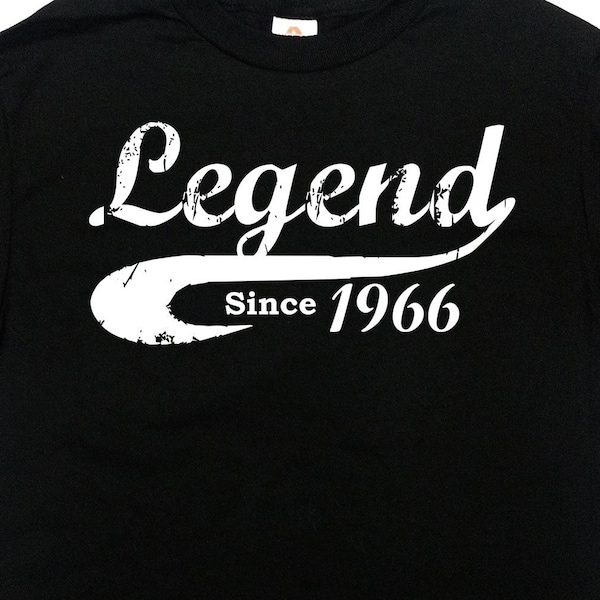 60th Birthday Gift Ideas Birthday Shirt 60 Years Old Bday T Shirt Custom T Shirt B Day Present Legend Since 1966 (Any Year) Mens Ladies Tee