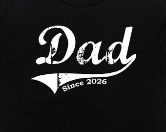 New Dad T Shirt Fathers Day Present For Daddy Custom Year New Daddy Gift Ideas Personalized Dad Since Customize TShirt Mens Tee - SA20