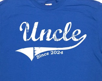 Uncle Shirt Custom T Shirt Fathers Day Shirt Brother Gifts Pregnancy New Uncle Brother In Law Customize Uncle Since Custom Mens Tee - SA98