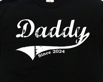 Daddy Shirt Custom Year New Dad T Shirt Gift For Dad New Baby Fathers Day Shirt Dad Clothes Daddy Papa Customize Personalize Tee - SA118