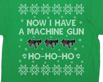 Ugly Sweater Shirt Christmas Movie T Shirt Holiday Quotes Xmas TShirt Vintage Movie Lover Gift For Gun Owners Tacky Christmas Tee - SA1626