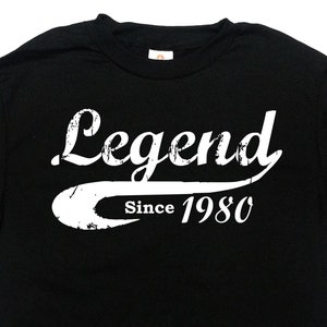 Birthday Shirt 45th Birthday Gift For Birthday 45 Years Old Custom Shirt Funny Bday T Shirt Legend Since 1980 (Any Year) Mens Ladies Tee