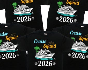 Cruise Squad Shirt Cruise Ship T Shirt Custom Name Vacation TShirt Matching Family Outfits Friends Travel Tee Holiday Cruising Life Gift