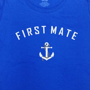 Sailing TShirt First Mate Shirt Nautical Anchor TShirt Sailing Boat Captain Aft Bow Port Starboard Leeward Boating Mens Ladies Tee - SA228