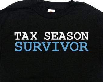 Accountant Shirt Profession T Shirt Accountant Gift CPA TShirt Math Gift Occupation T-Shirt Accounting Tax Season Survivor Mens Tee - SA814