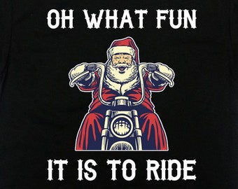 Biker Gifts For Men Santa Shirt Christmas T Shirt Motorcycle Rider Xmas Present For Him Grandpa TShirt Dad Clothing Motorcycle Gift - SA1200