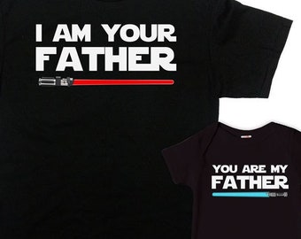 Father Son Matching Shirts Matching Father And Baby Dad And Daughter Shirts Gifts For New Dad I Am Your Father Baby Bodysuit - SA201-504