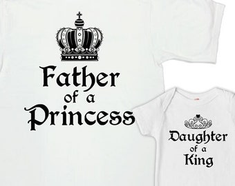 Father Daughter Shirts Matching Family T Shirts New Dad And Baby Gifts Matching Set Dad And Daughter Presents Family Outfit Set - SA623-624