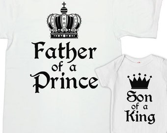 Vader zoon shirts eerste vaderdagcadeau vader zoon bijpassende shirts vader en baby cadeau van kinderen familieset cadeau van zoon - SA621-622