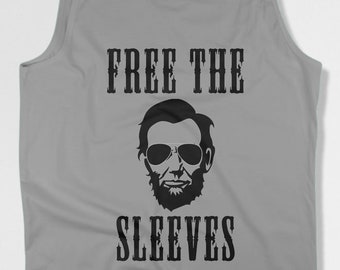July 4th Tank 4th Of July Tank Independence Day Tank Fourth Of July Funny Tank July 4 USA Tank Top Free The Sleeves Abe Lincoln Tank- SA535