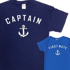 Father Son Matching Shirts Dad And Baby Gift Daddy Daughter Shirts Daddy And Me Outfit Family T Shirt Captain And First Mate - SA227-28