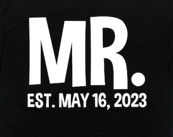 Anniversary Gift For Husband Wedding Present For Husband T Shirt TShirt Honeymoon Shirts Groom To Be Future Mr Established Mens Tee -SA170