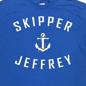 Boat Captain Gift For Skipper Shirt Sailing T Shirt Custom Name Boating TShirt Cruise Ship T-Shirt Boat Owner Gift Nautical Sea Captain Tee