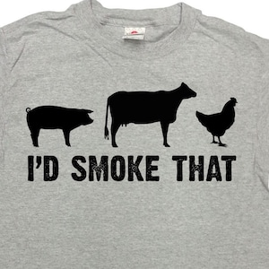 Funny BBQ T Shirt Fathers Day Gift Ideas For Dad TShirt Grilling Gifts For Men Chef T-Shirt Cooking Outfit Barbecue I&#39;d Smoke That - SA1496