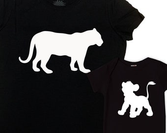 Mom And Baby Matching Outfits Mother Daughter Shirts First Mothers Day Gifts Mommy And Me Clothes Family Set Lioness Lion Cub - SA1060-1055