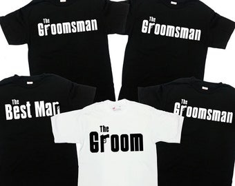 Groom And Groomsmen Shirts Grooms Party Gifts Bachelor Party Shirts Groom Shirt Best Man Shirt Groomsman T Shirt Wedding Party - SA312-313