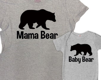 Mother Daughter Gifts For Mommy And Son Shirts Mommy And Me Outfits Matching Family Shirts Bear Family Shirts Mama Baby Bear - SA385-616