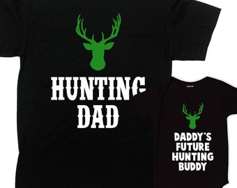 Father Son Shirts Matching Family Outfits Fathers Day Gift Daddy And Son Family T Shirts Hunting TShirts Family Photo Tees - SA1077-1078