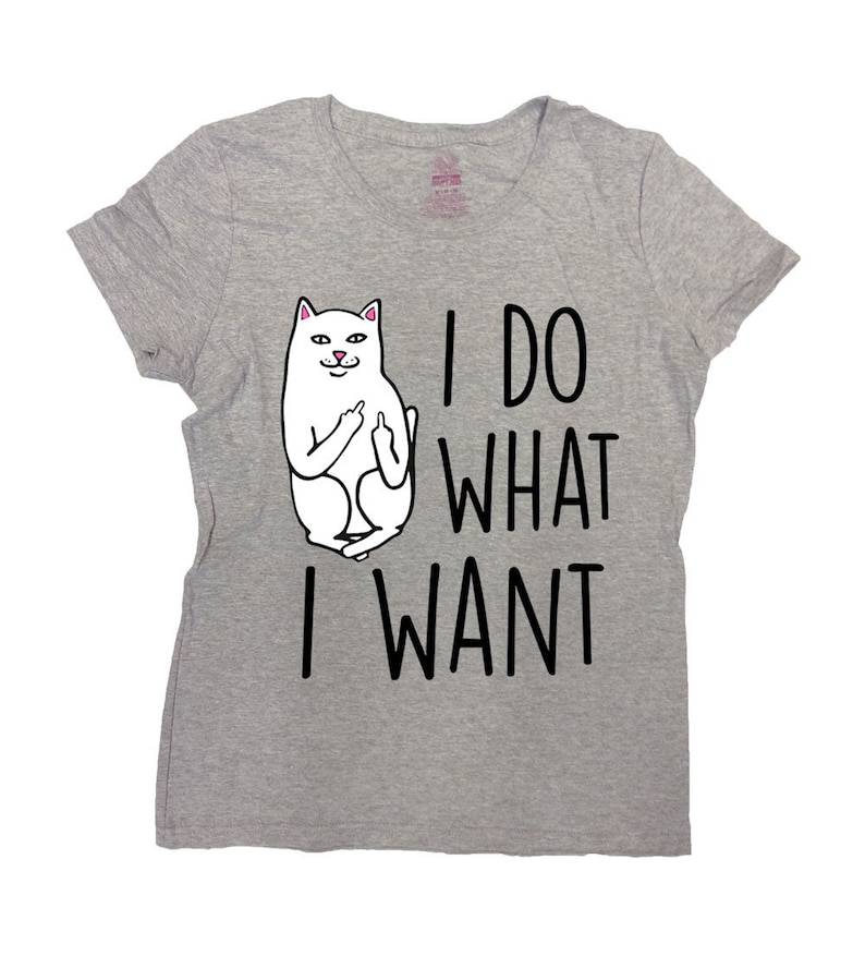 Katt-tröja för kvinnor Rolig kattgåva för kattälskare T-shirt Kattägaregåva Svordomar T-shirt Stötande T-shirt Olämplig Damtröja - SA1228 bild 1