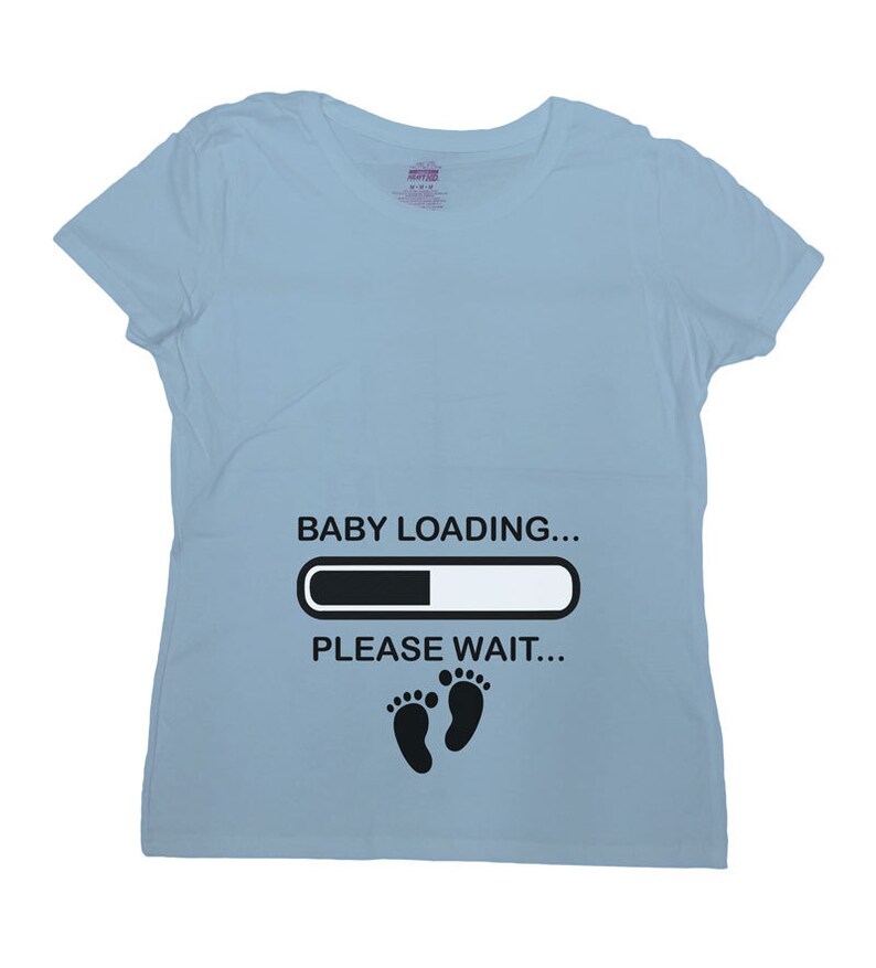 Funny Pregnancy T Shirt Baby Loading New Mom Shirt Baby Reveal Etsy