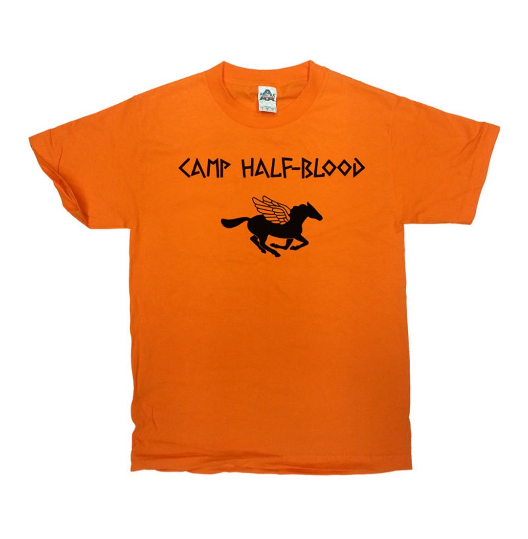  Today Sale Camp Half Blood Halloween T Shirt Movie Percy  Jackson for Him or Her Fans Orange : Clothing, Shoes & Jewelry