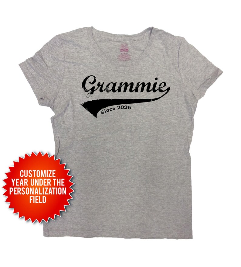 Grandma T Shirt Grandmother Shirt Mothers Day Gift New Grandma TShirt Gift For Grandmother Grammie Since Custom Year Ladies Tee - SA538 image 1