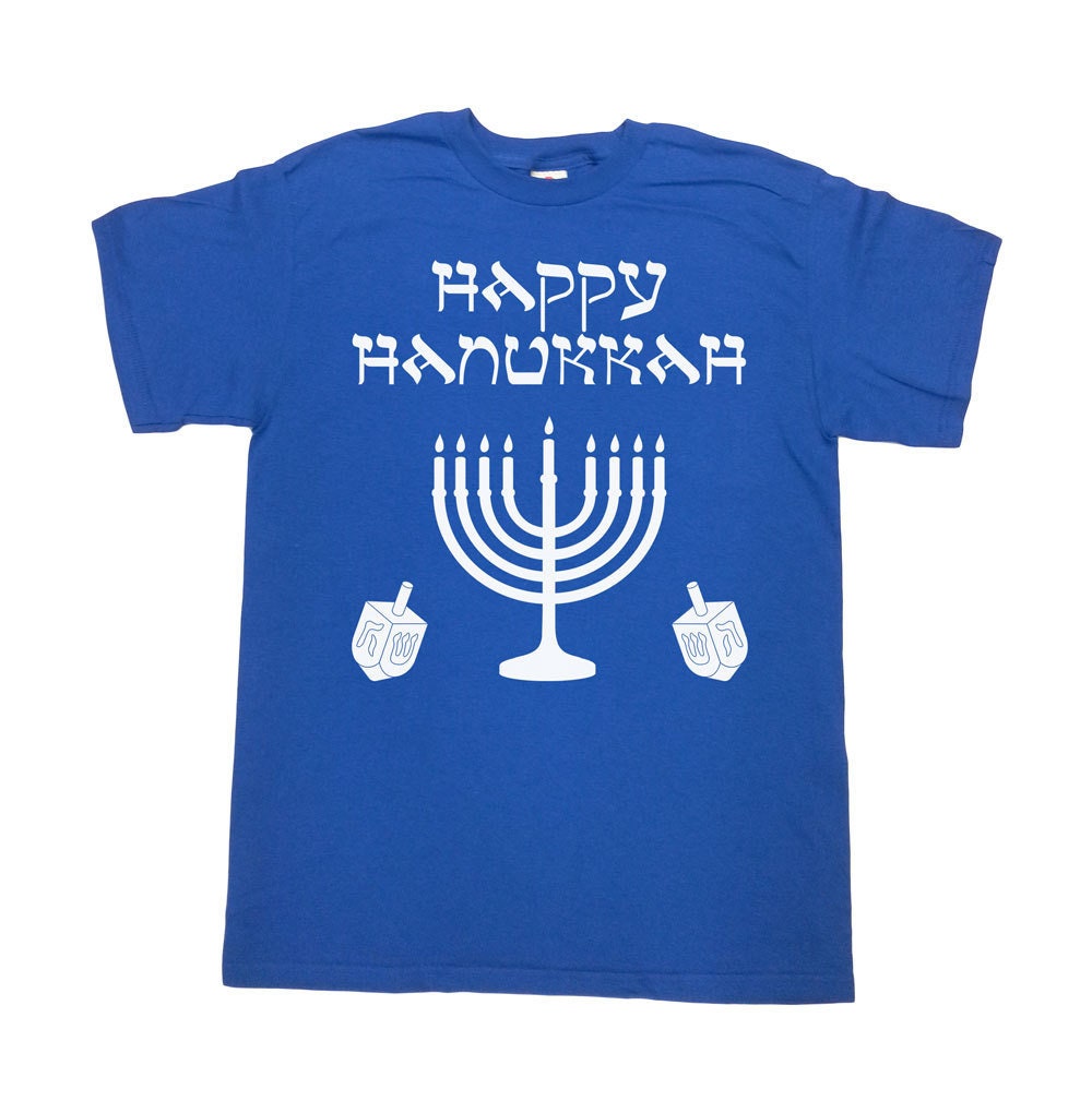 Happy Hanukkah Shirt Chanukah T Shirt Holiday Outfit Jewish Etsy