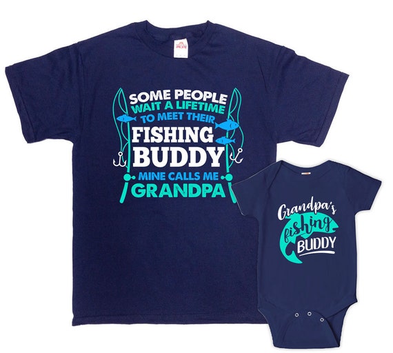 Grandpa and Grandson Shirts Matching Family Outfits Fishing