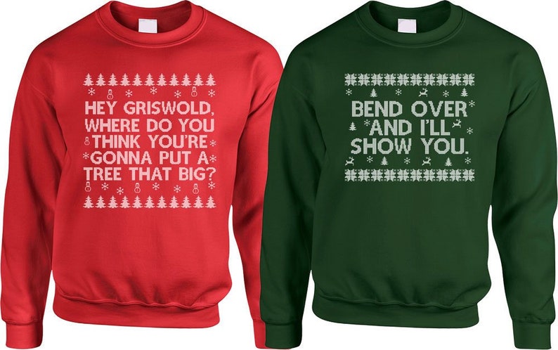 Matching Couples Sweaters Christmas Vacation Sweaters Christmas Movie Quotes Griswold Christmas Pullovers Couples Gift For Xmas - SA861-862 