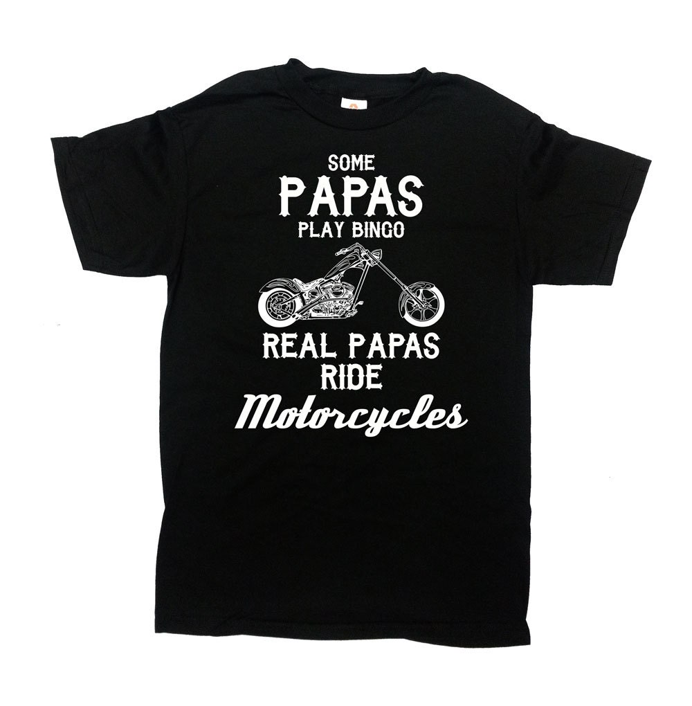 Funny Papa Shirt Grandpa T Shirt Real Papas Ride Motorcycle Etsy
