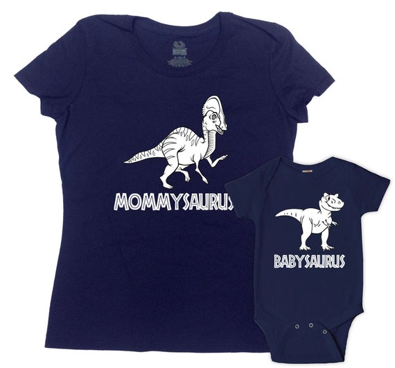 Mommy And Me Shirts Mama And Baby T Shirts Mom And Son Matching Family TShirts Mother Daughter Set Mommysaurus Babysaurus - SA266-636