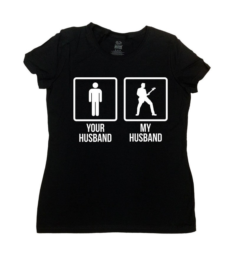 Funny Wife Shirt Guitarist Shirt Wife Gift Musician Gift For Wife T Shirt Band Shirt Rock Band Shirt Womens Guitar Shirt Ladies Tee - SA1124 image 1