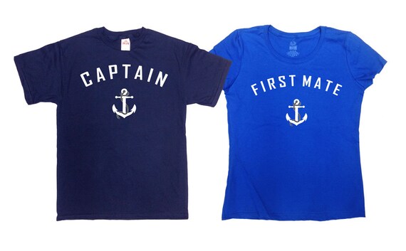We Match Captain /& First Mate Matching Womens Baseball Scoop Neck T-Shirt /& Baby Bodysuit Set