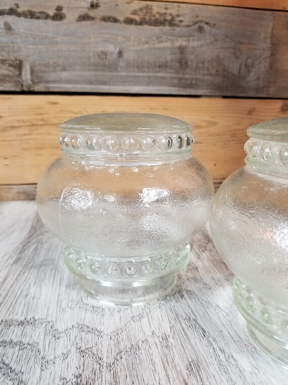 Round Glass Light Covers 60s 70s Vintage Ceiling Light Etsy