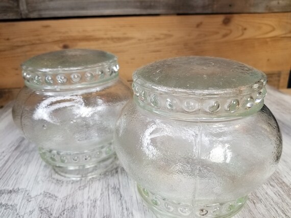 Round Glass Light Covers 60s 70s Vintage Ceiling Light Etsy