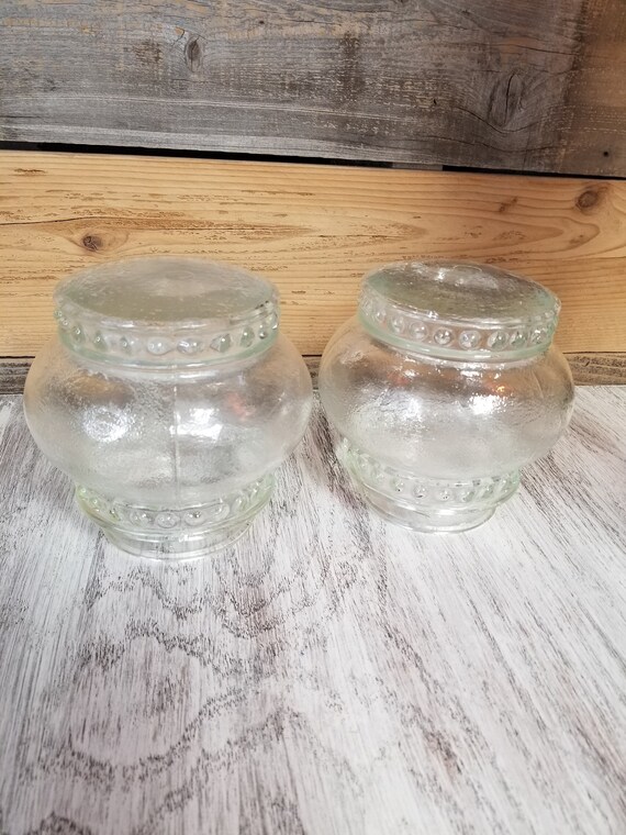 Round Glass Light Covers 60s 70s Vintage Ceiling Light Etsy