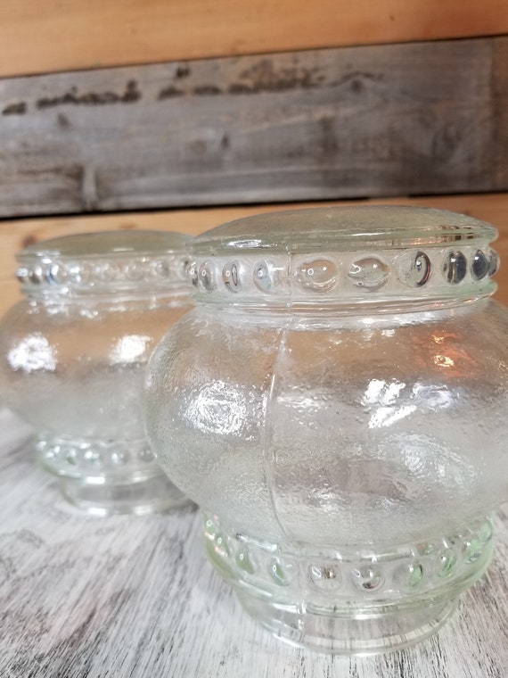 Round Glass Light Covers 60s 70s Vintage Ceiling Light Fixture Cover