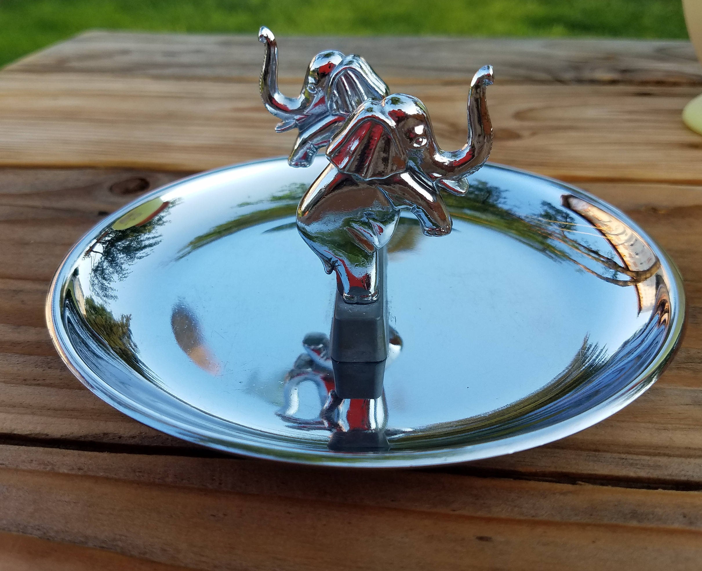 Vintage Ashtray Double Elephant with Snuffer Bucket RARE by Etsy