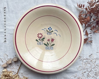 Vintage LUNEVILLE "Aurore" pattern soup dish, Made in France - Antique serving dish - Vintage tableware - Vintage salad bowl