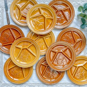 Sarreguemines フォンデュプレート3枚フランス ヴィンテージ 食器 Sarreguemines fondue - Etsy 日本