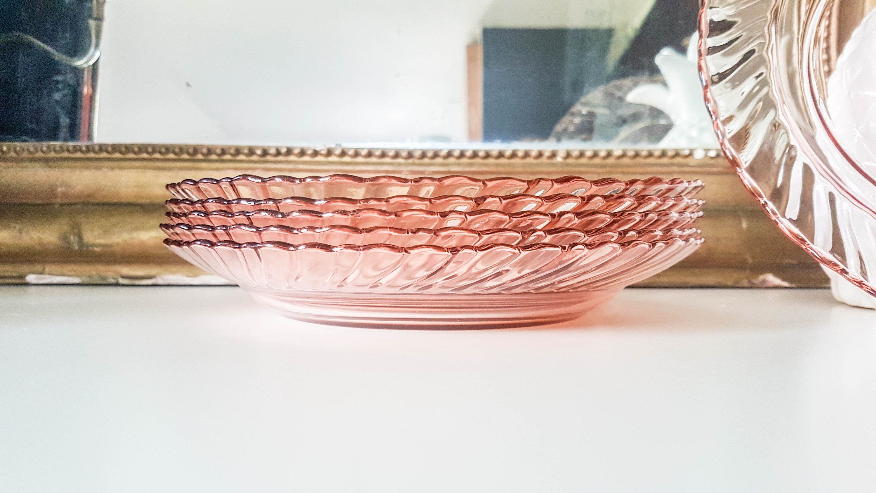 Vintage pink glass - Etsy 日本