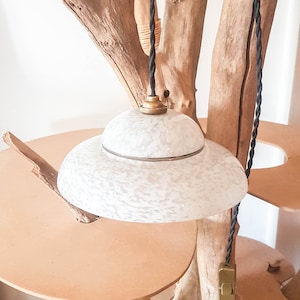 Vintage tragbare Lampe, anpassbare Clichy-Glaskugel - Vintage-Lichtaufhängung - maßgeschneiderte tragbare Lampe - Vintage-Beleuchtung - Lampe