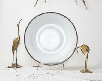Large Winterling marktleuthen bavaria deep dish in porcelain service White porcelain Black gold Vintage tableware Wedding