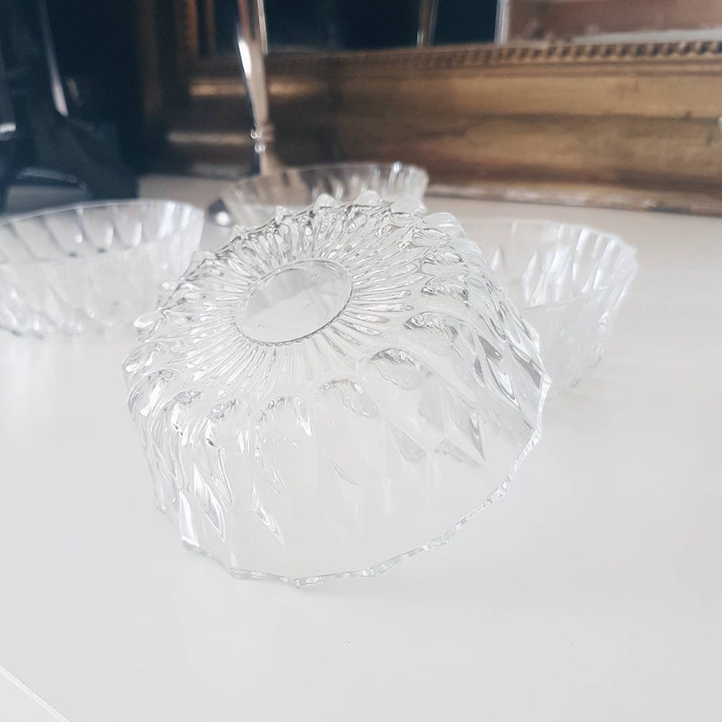 Vintage glass dessert set Bowls bowl Bowl Ramequin Gift for her Gift for her Gift idea Meal Christmas Old dishes