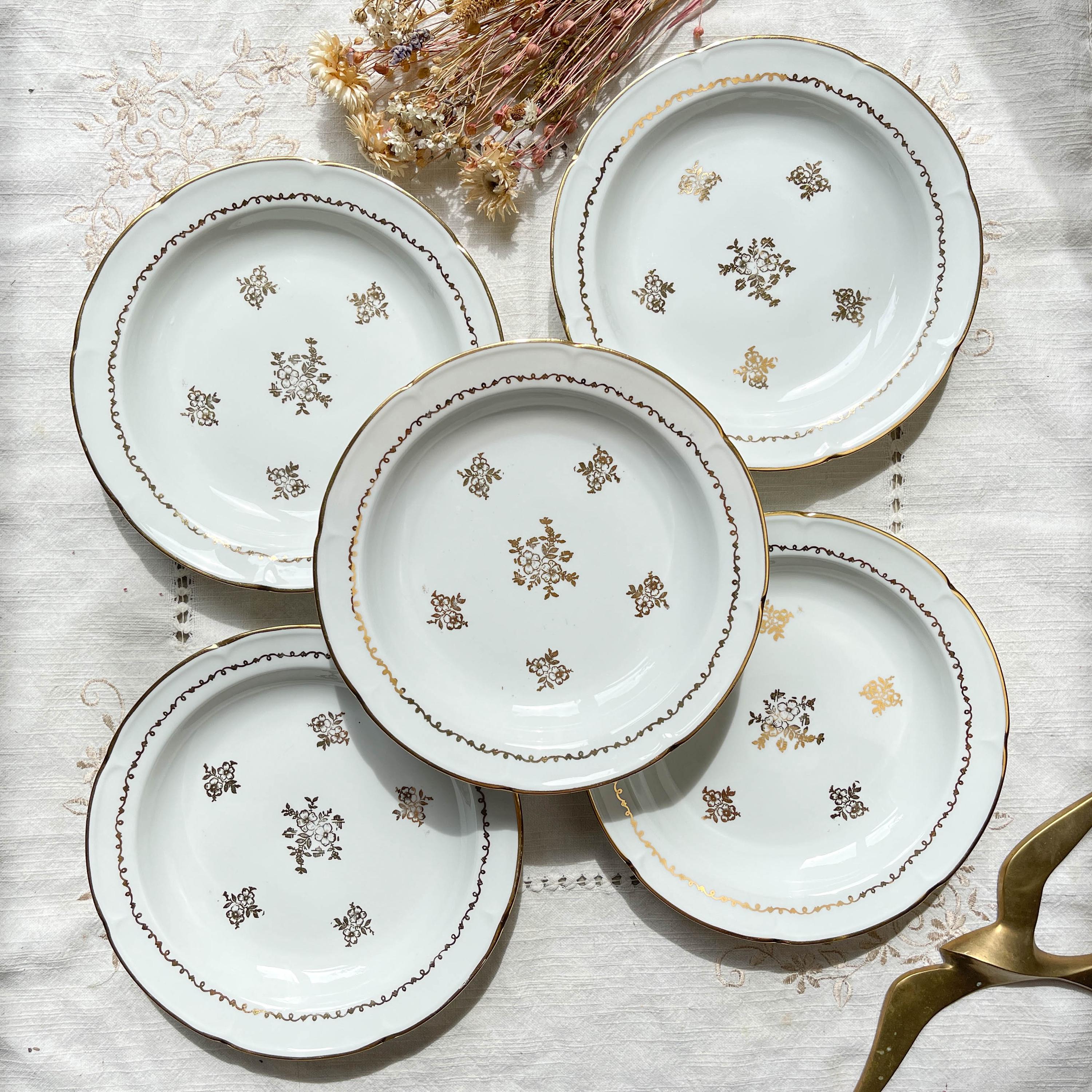 Service Ancien En Porcelaine Estampillé Porcelaine De France Signe Gsl